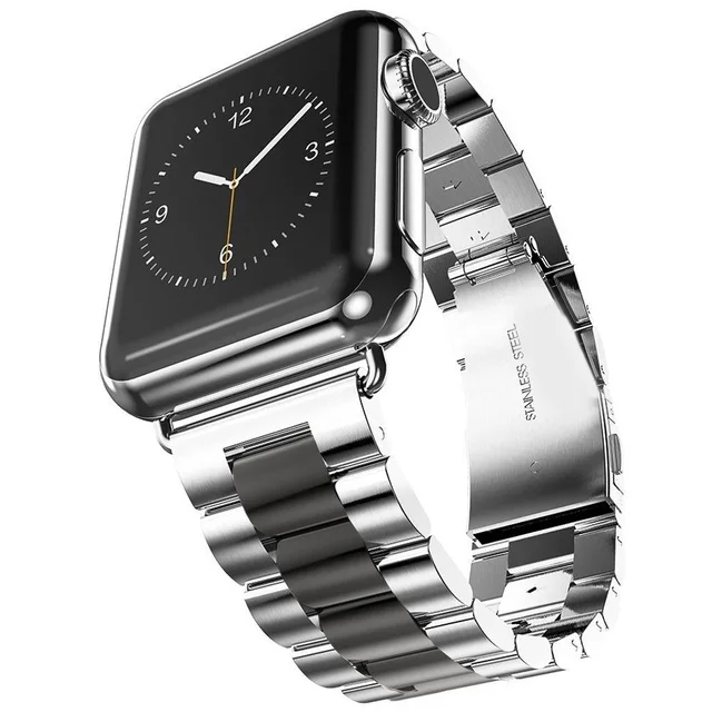 Silver-black-silver 316 ремешок из нержавеющей стали для часов Apple Watch 4 5 38 мм 40 мм 44 мм ремешок для часов Apple Watch 4 ремешок для iwatch 4 полосы 44 мм - Цвет ремешка: Silver-black-silver
