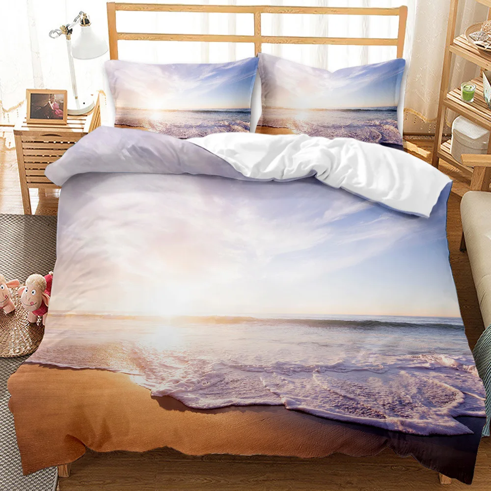 

Summer Beach Starfish Warm 3D Print Comforter Bedding Sets Queen Twin Single Size Duvet Cover Set Pillowcase Home Textile Luxury