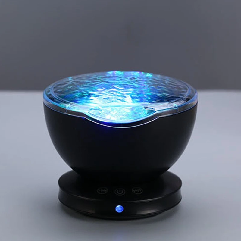 

Ocean Wave Projector, Night Light Lamp with Adjustable Lightness 7 Lighting Modes Music Speaker Light Show LED Night Light Proje