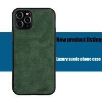 luxury genuine leather case for iphone 11 pro max suede soft touch shockproof cover for iphone 11 pro case xr xs max 7 8 plus