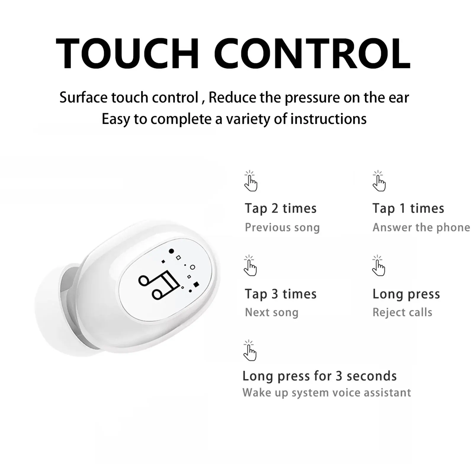 Фото Один Мини Bluetooth 5 0 наушники-вкладыши легкий IPX4 Водонепроницаемый сенсорный Один Мини Bluetooth 5 0 наушники-вкладыши легкий IPX4 Водонепроницаемый сенсорный
