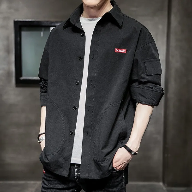 Новинка весны 2020 Брендовые мужские повседневные рубашки с длинным рукавом и