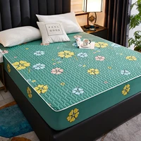 waterproof mattress protector bedspread dustproof padded thicken warm bed sheet bedspread washable embossed pad home textile