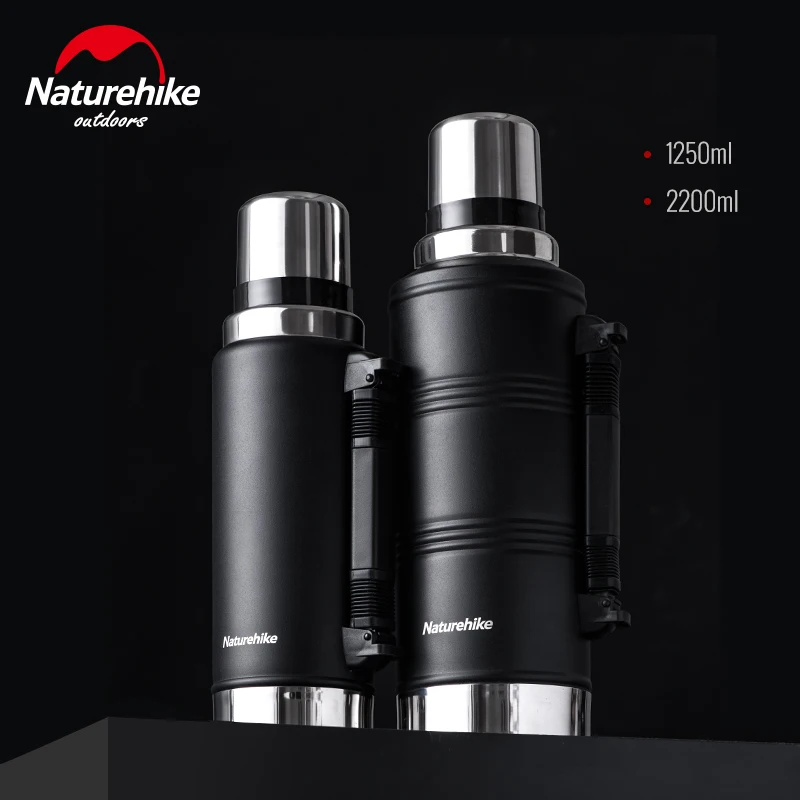 Naturehike 1.2L наружная двухслойная Вакуумная бутылка из нержавеющей стали спортивные