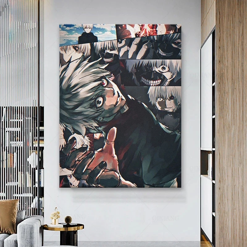 

Tokyo Ghoul Kaneki Ken Anime Canvas Painting Wall Art Posters Prints Pictures Living Room Decoration Home Decor