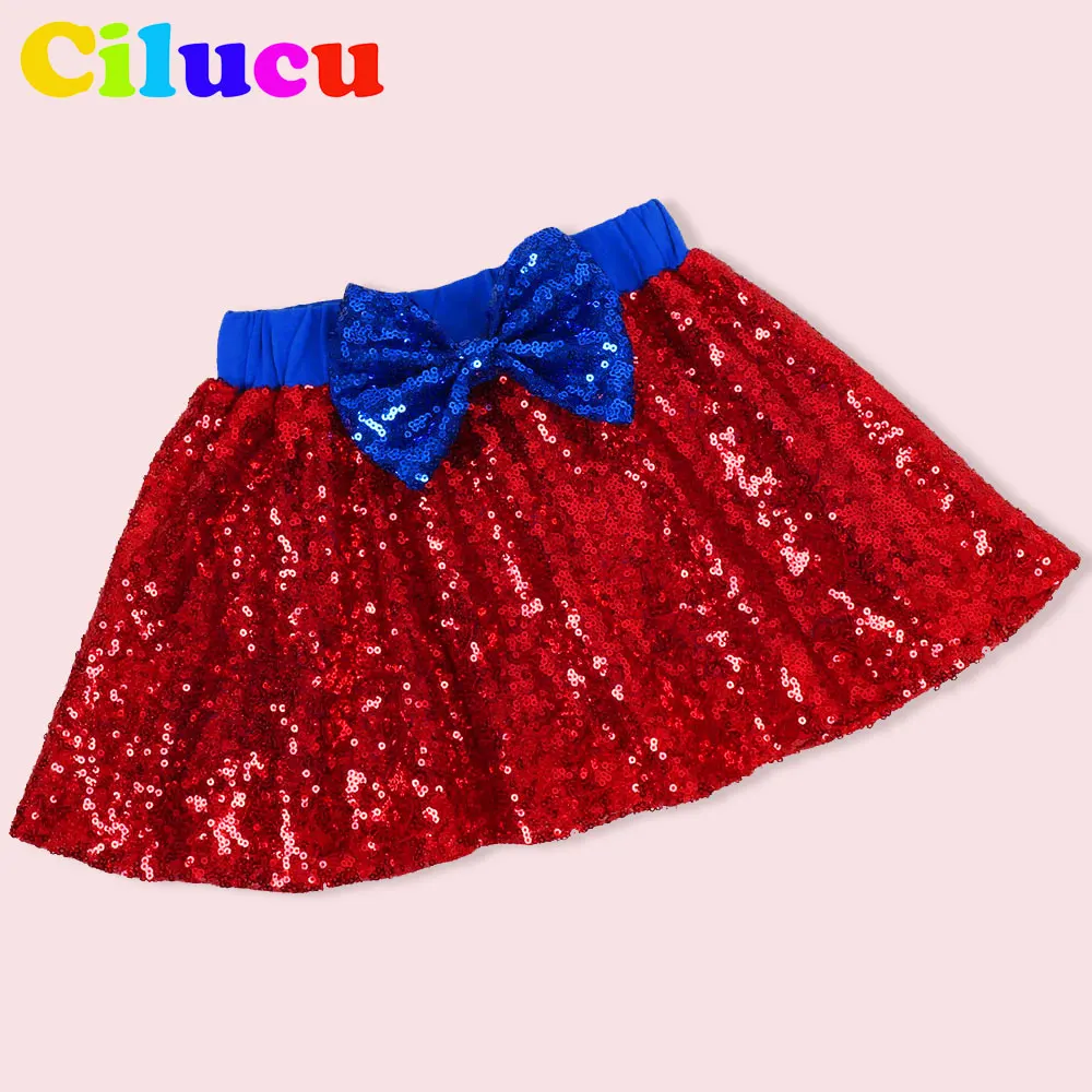 Вечерние блестящие мини юбки для девочек на день рождения детские танцевальные