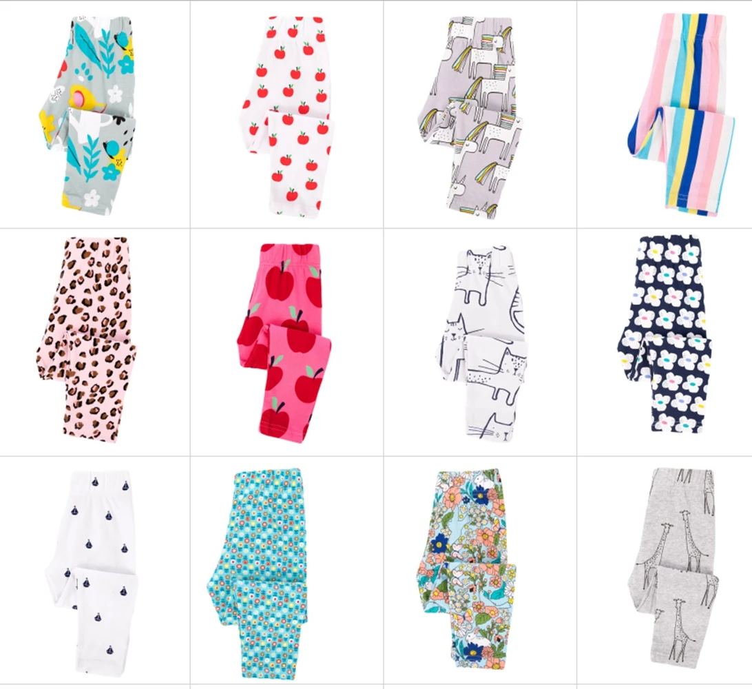 

2-7T Grils Baby's Leggings Cotton Pants Printed Rabbits for Spring Autumn Thin Children Trousers for Toddler Kids