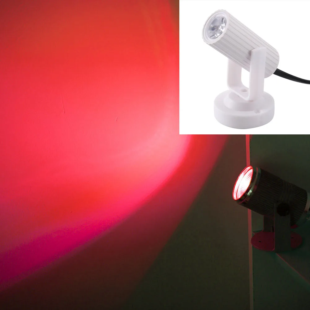 red light white Новейший RGB синий/красный/белый Светодиодный точечный светильник сценический светильник мини 3 Вт для DJ диско-бара KTV вечерние сценический светильник с движущейся головкой - Цвет: red light white