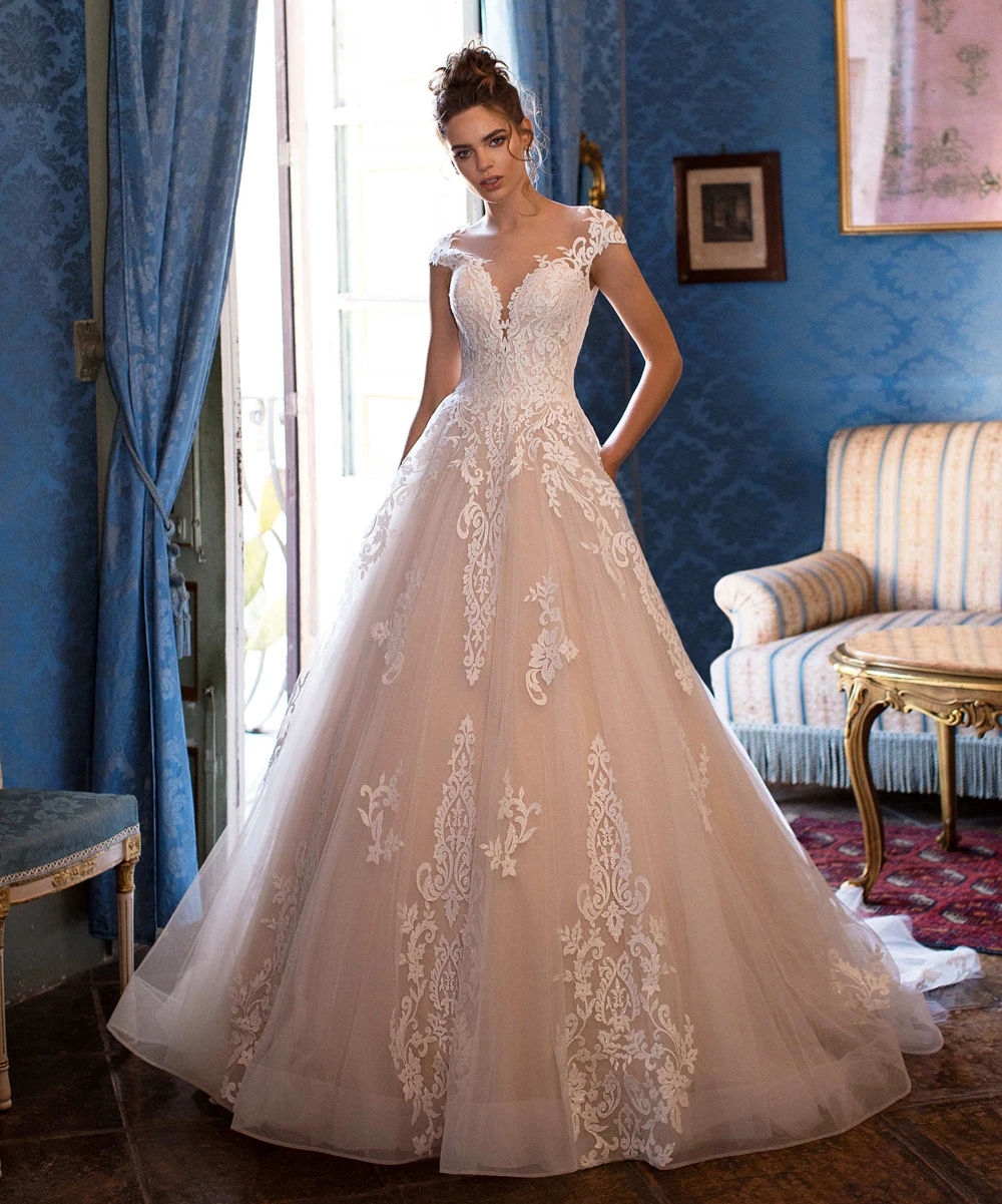 

Vintage A Line Wedding Dress 2021 Lace Sweetheart Plus Size Beading Appliques Bridal Mariage Bride Gowns Vestido De Noiva