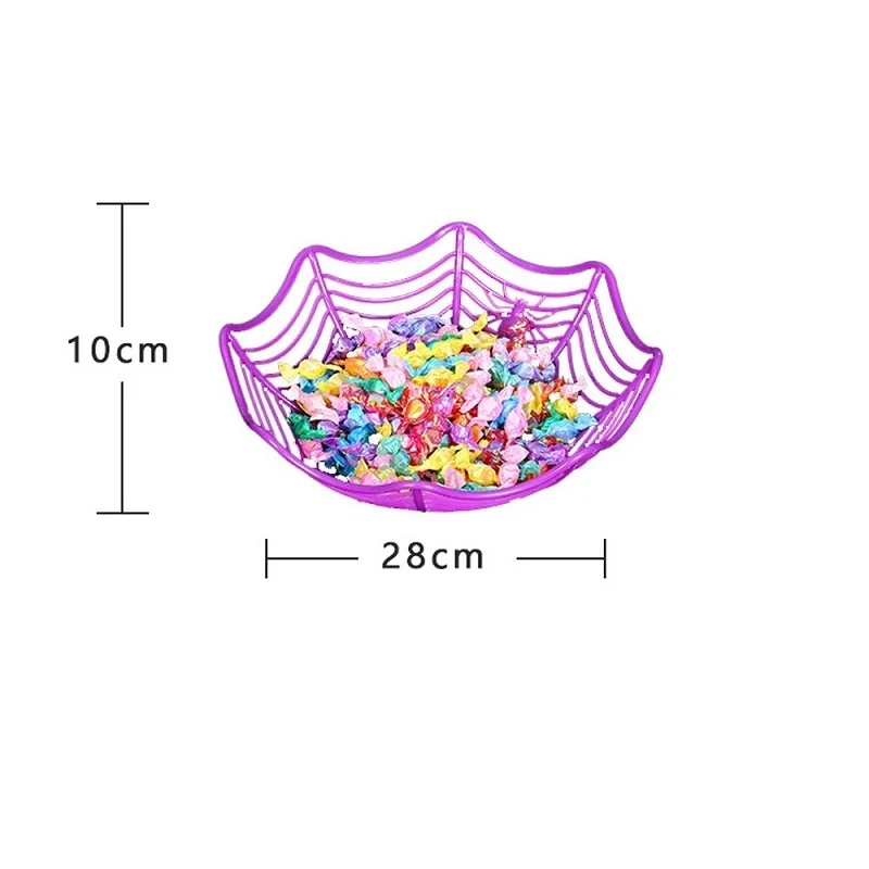 Хэллоуин фрукты чаша паук конфеты Корзина черный оранжевый фиолетовый коробка