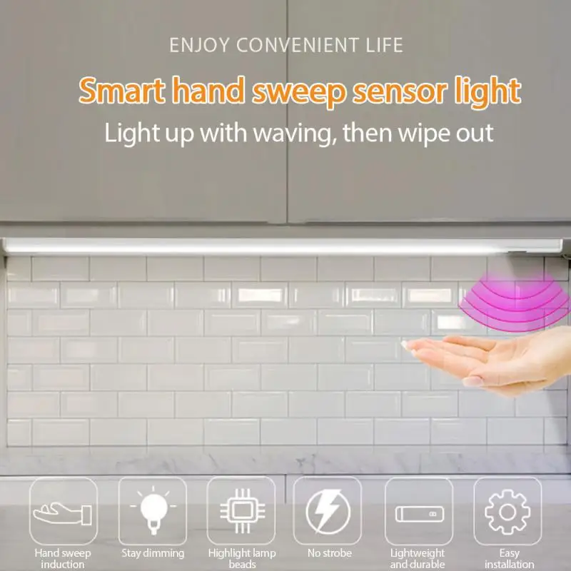 

LED Under Cabinet Lightintelligent Infrared Sensor Lamp 15 LEDs For Wardrobe Cupboard Closet Kitchen Lighting Night Light