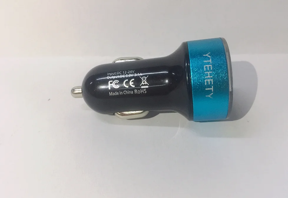 Быстрое автомобильное зарядное USB устройство ytechnety 3 1 а с двумя портами и