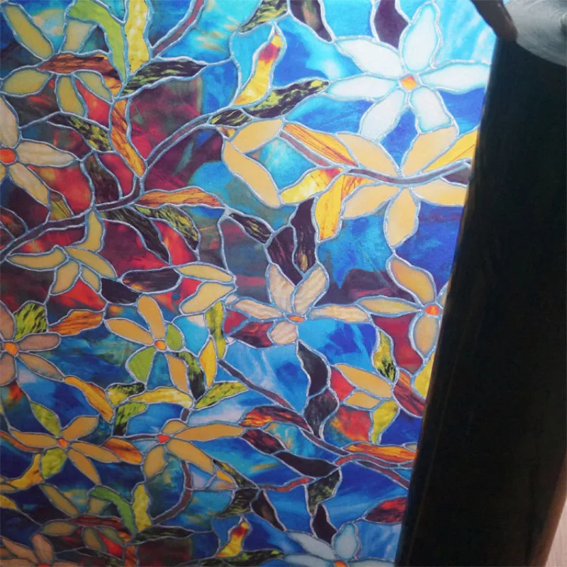 3D стеклянная Наклейка на окно декоративная витражное для конфиденциальности