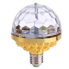 Вращающаяся хрустальная лампа 6 Вт, волшебный шар, светодиодная лампа RGB, лампа E27 для дискотеки, вечеринки, диджея, рождественского эффекта