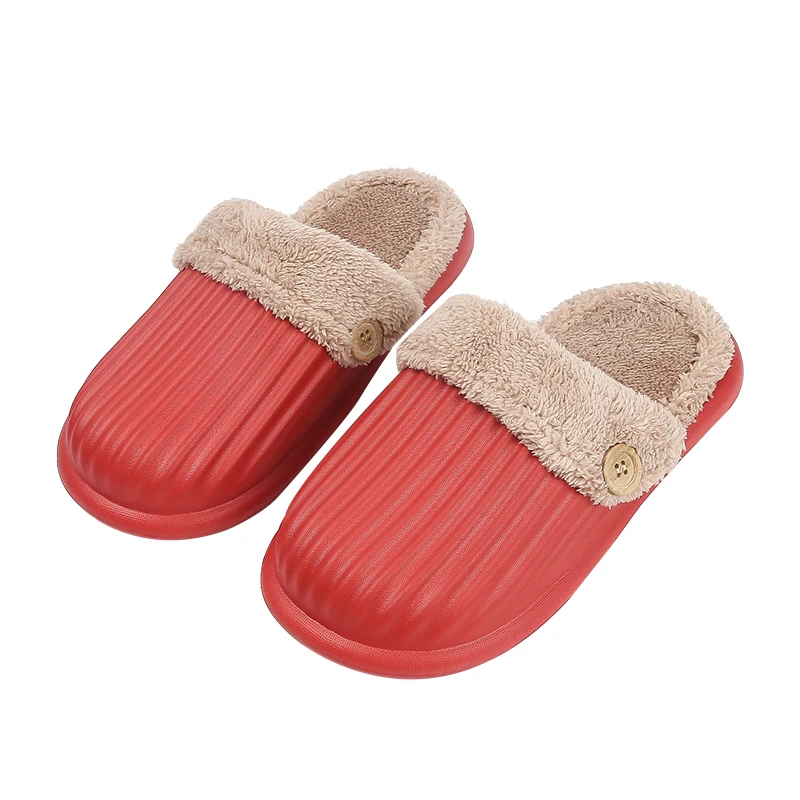 

Women Winter Home Slippers Unisex Non-slip Shoes Soft Outsole Material Eva Warm Women Slippers Indoor Bedroom Couples Floor Shoe