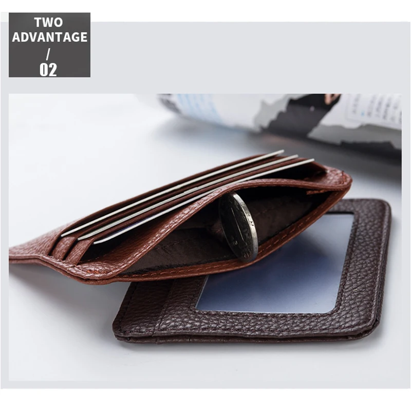 

Fashion Slim Minimalist Wallet PU Leather Credit Card Holder Short Purse Leather ID Card Holder Candy Color Bank Multi Slot Card