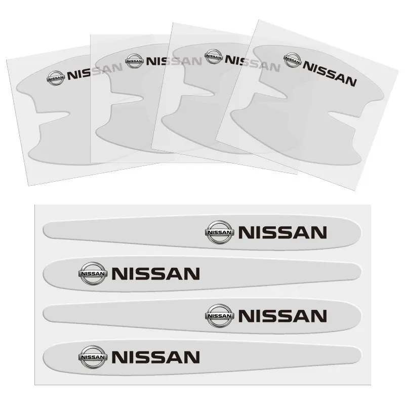 4 шт. невидимые наклейки на дверные ручки Nissan Altima Juke Qashqai X-trail патруль Navara Tiida Teana |