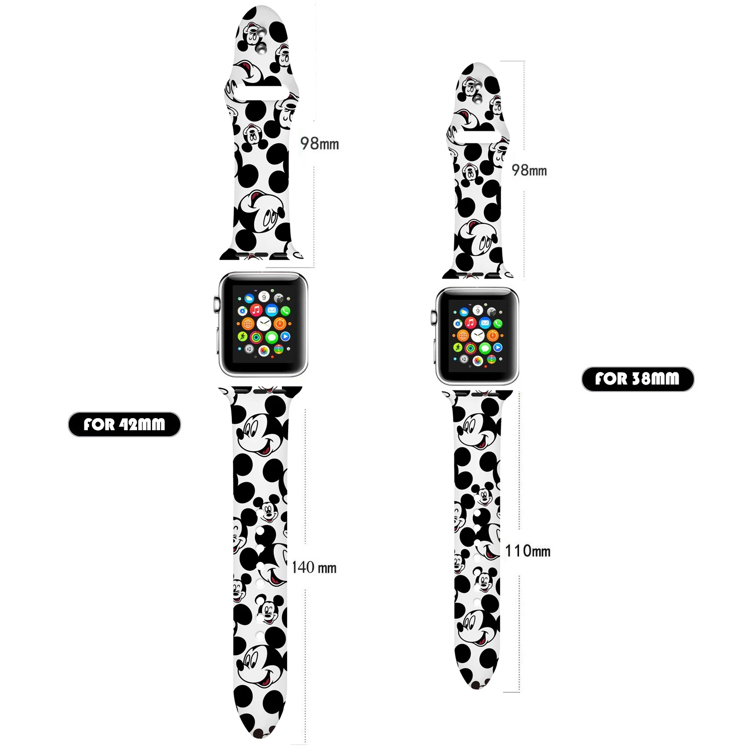 Disney Mickey Minnie Apple Watch Band for IWatch Strap 1 2 3 4 5 6 Silicone 44 42 40 38mm Cute Cartoon Donald Stitch | Игрушки и хобби