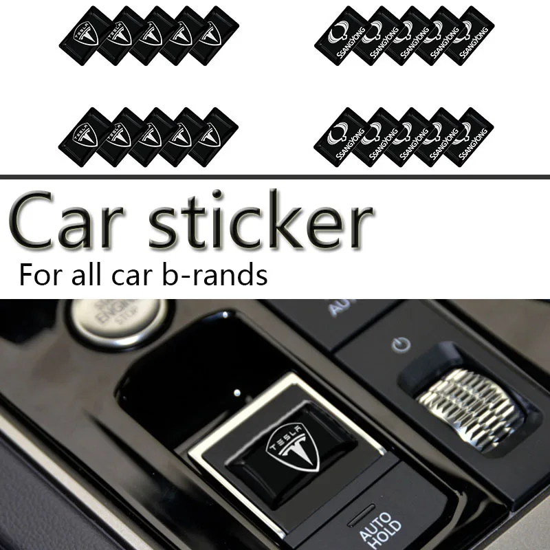 

10pcs/set Car Button Stickers Body Decals For Skoda Octavia Fabia Rapid Yeti Kodiaq Superb Car Accessories Interior Details