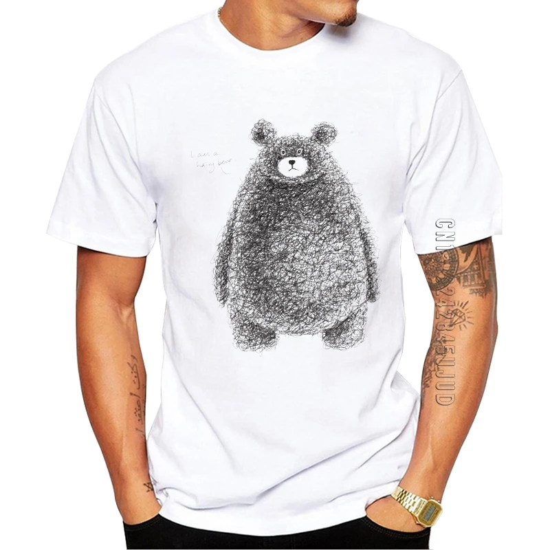 

latest popular Hand Painted print design bear summer T-shirt Cool men summer shirt brand fashion shirt cute bear Tee tops