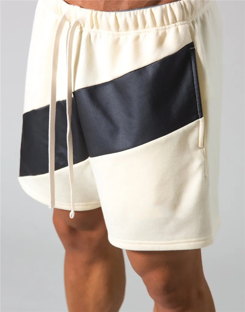Мужские хлопковые шорты в стиле пэчворк 4 цвета | Мужская одежда