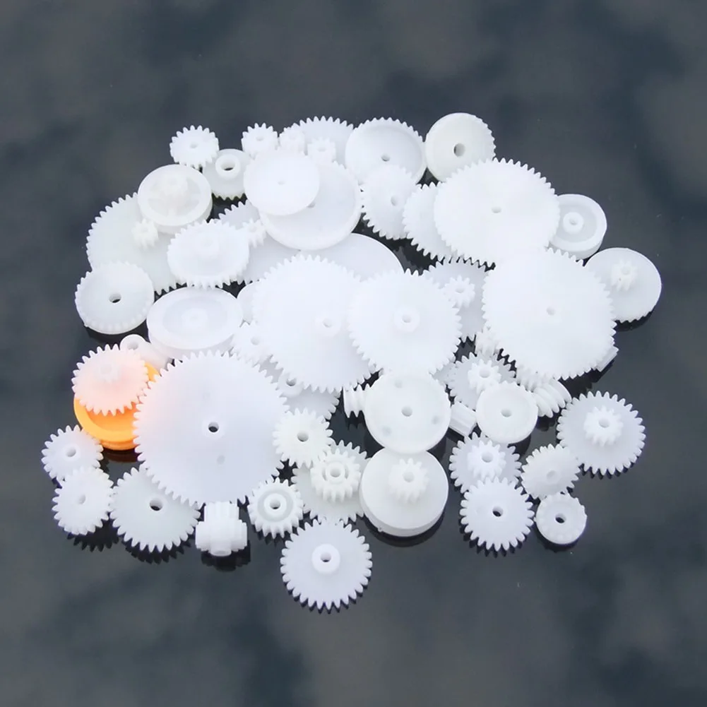 64 вида механические Cog зубчатые колеса Набор DIY тройник мост рукав один двойной