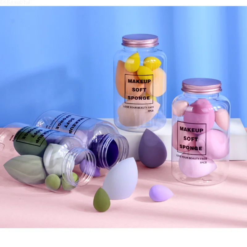 

Different Sizes Makeup Sponge Dry&Wet Use Cosmetic Puff Sponge Maquiagem Foundation Powder Blush Beauty Tools with Storage Box
