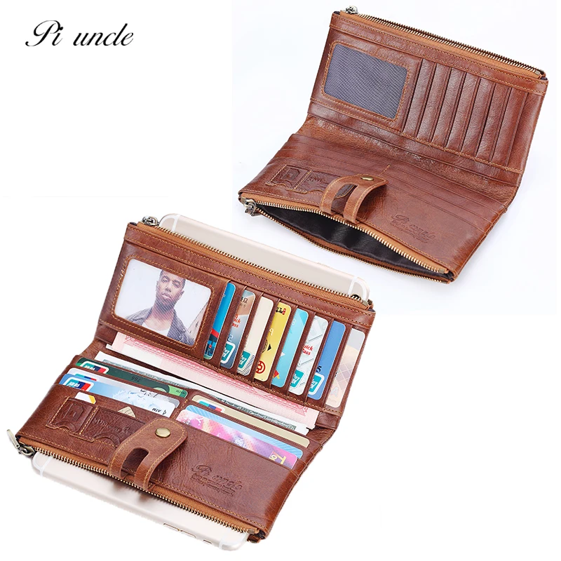 Piuncle самый популярный кошелек из натуральной кожи с блокировкой RFID карман для