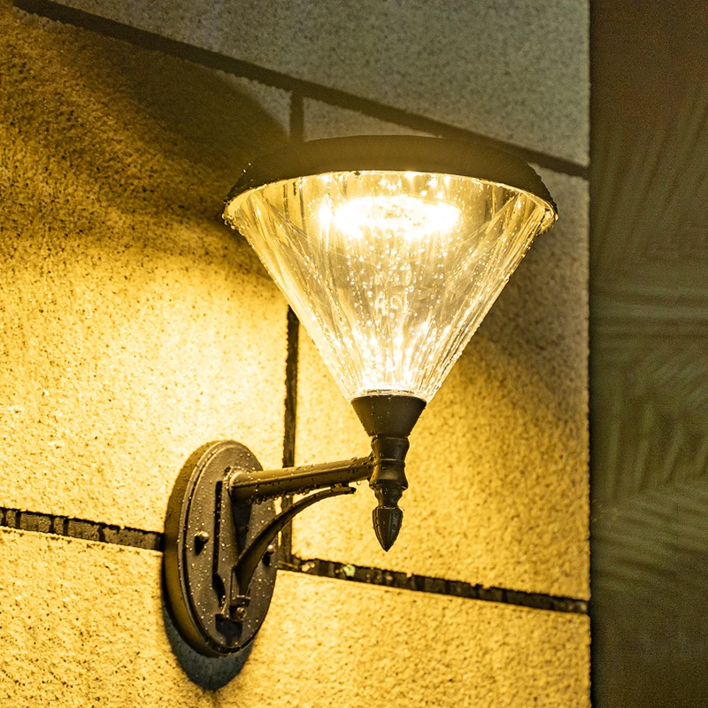 

Солнечный настенный светильник на открытом воздухе Алюминий Водонепроницаемый садовый светильник светодиодный Европейский настенный светильник на открытом воздухе балкон