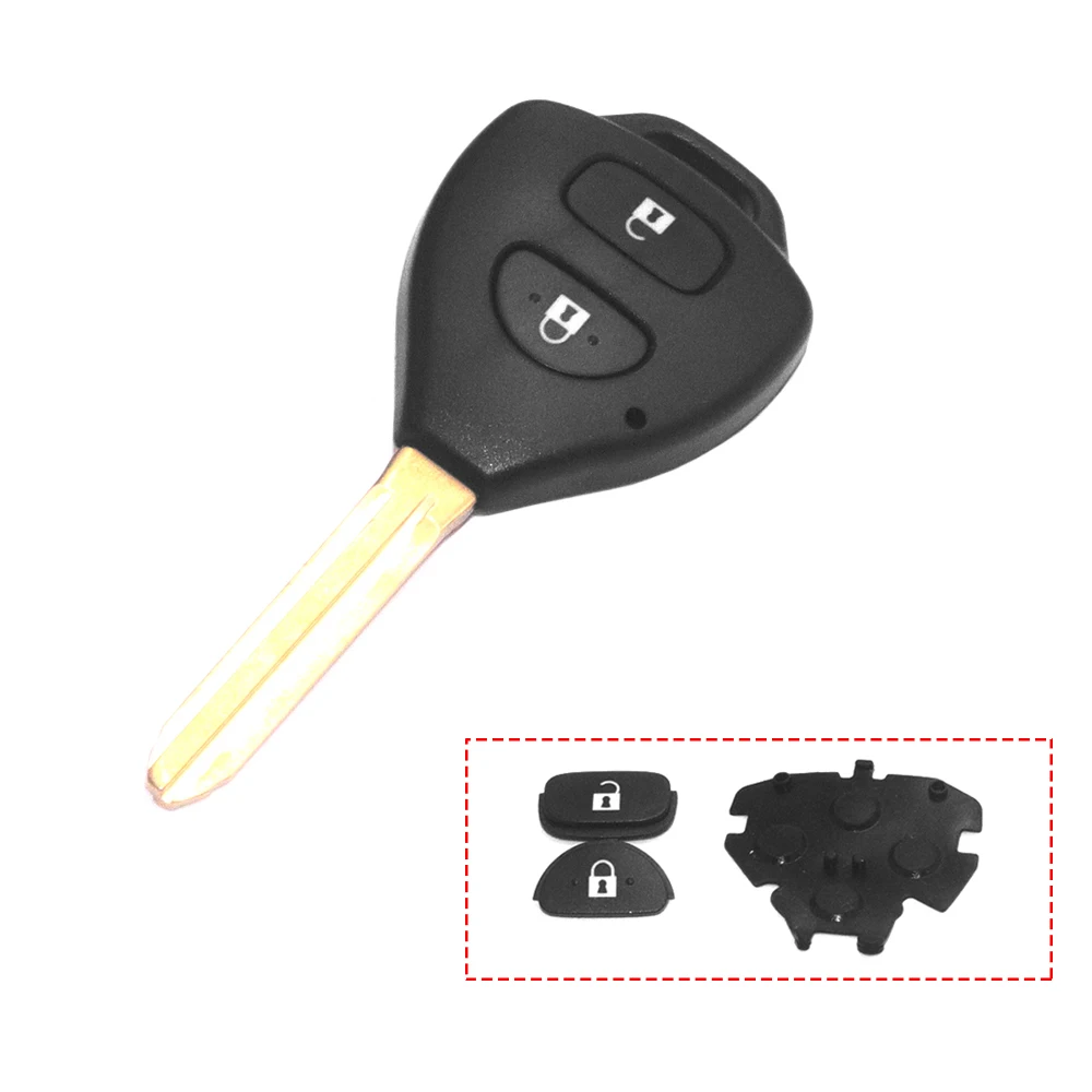 

Новый чехол для автомобильного ключа-пульта с 2 кнопками, чехол без чипа, подходит для Toyota Corolla RAV4 Yaris Camry Hilux Prado