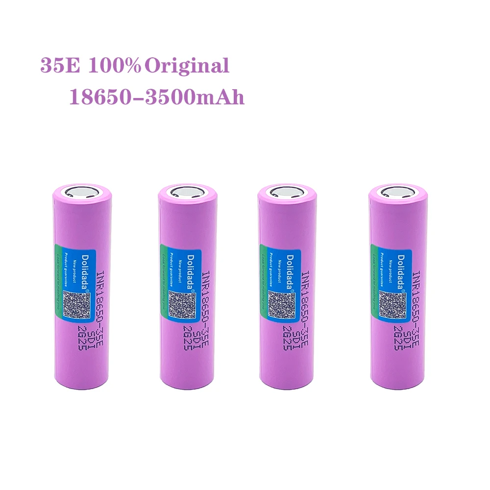 

100% Original Fordolidada18650 3500mAh 20A discharge INR18650 35E 18650 battery Li-ion 3.7v rechargable Battery