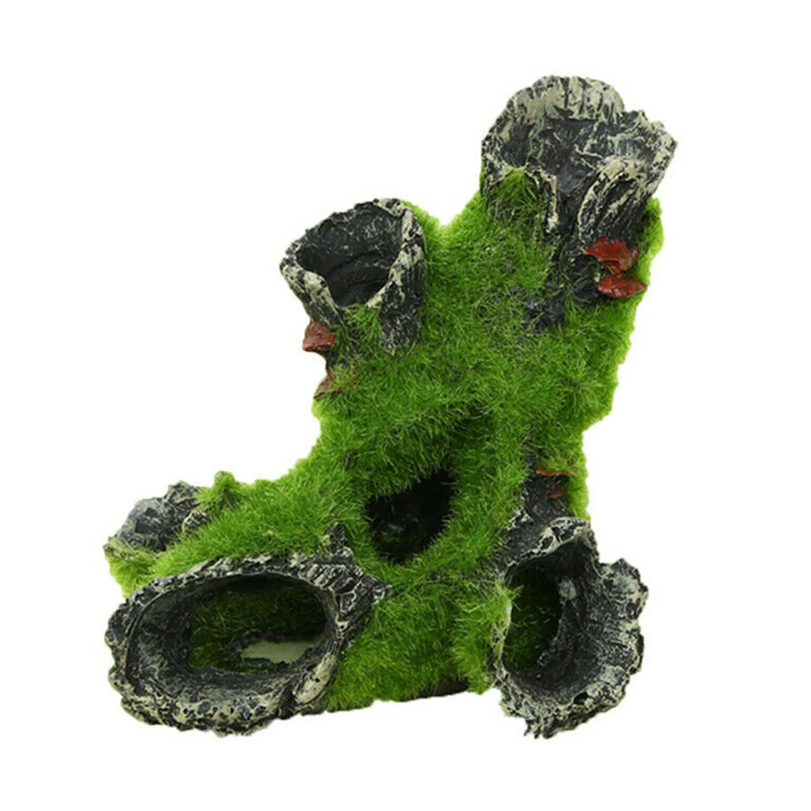 Украшение для аквариума смола вид горы рыба игровое дерево домик отверстие