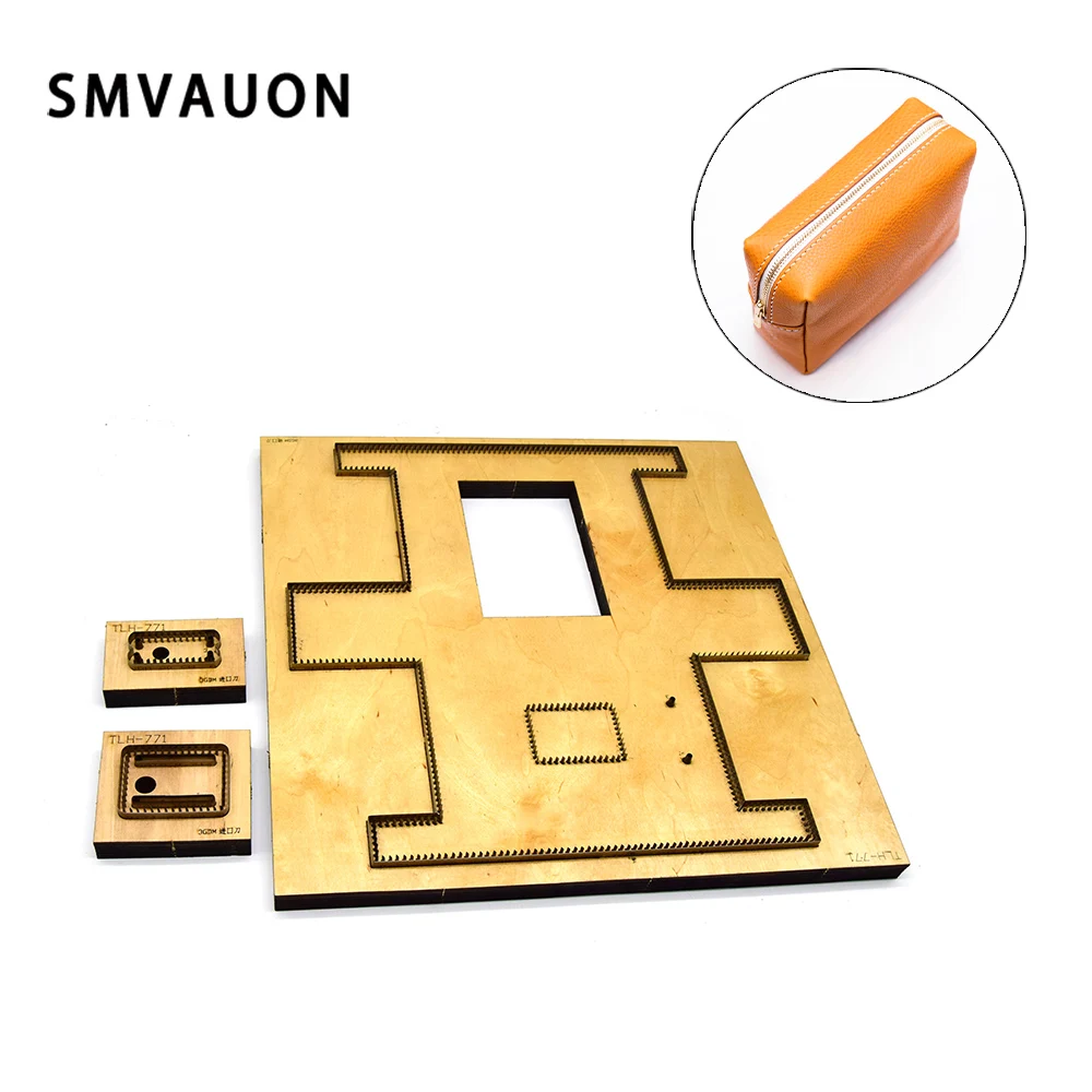 Smvoon деревянная высечка Diy рождественская Классическая молния бумажник