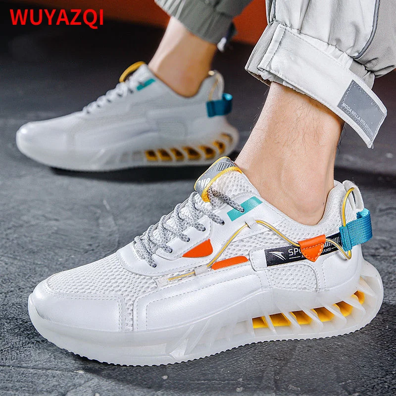 

WUYAZQI Men's running shoes soft soled mesh men's shoes breathable sports men's casual shoes outdoor sports shoes L