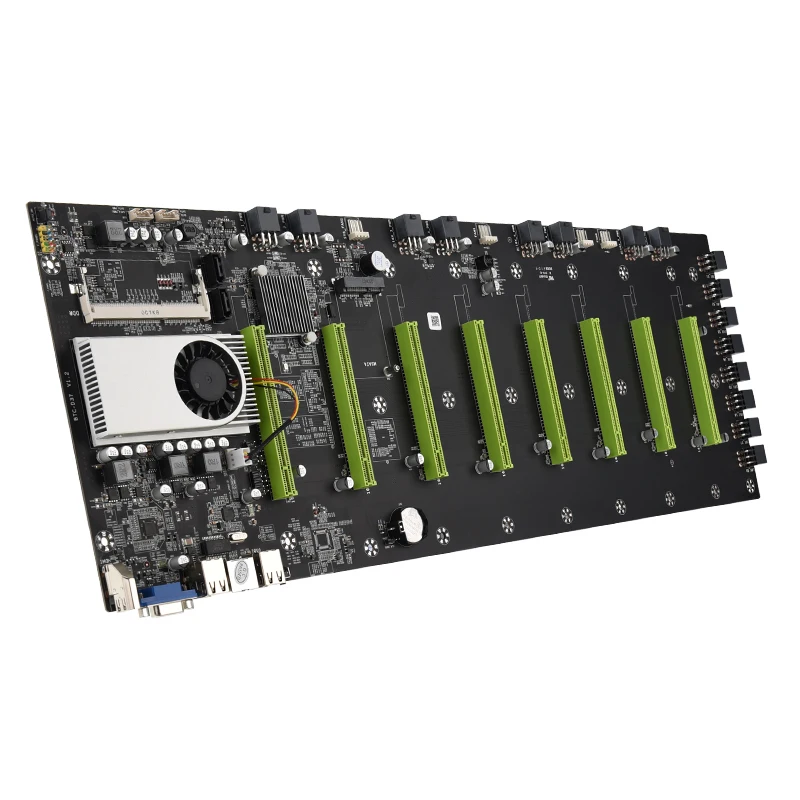 Материнская плата для майнинга 8 GPU 55 мм материнская с ЦП криптовалютериум