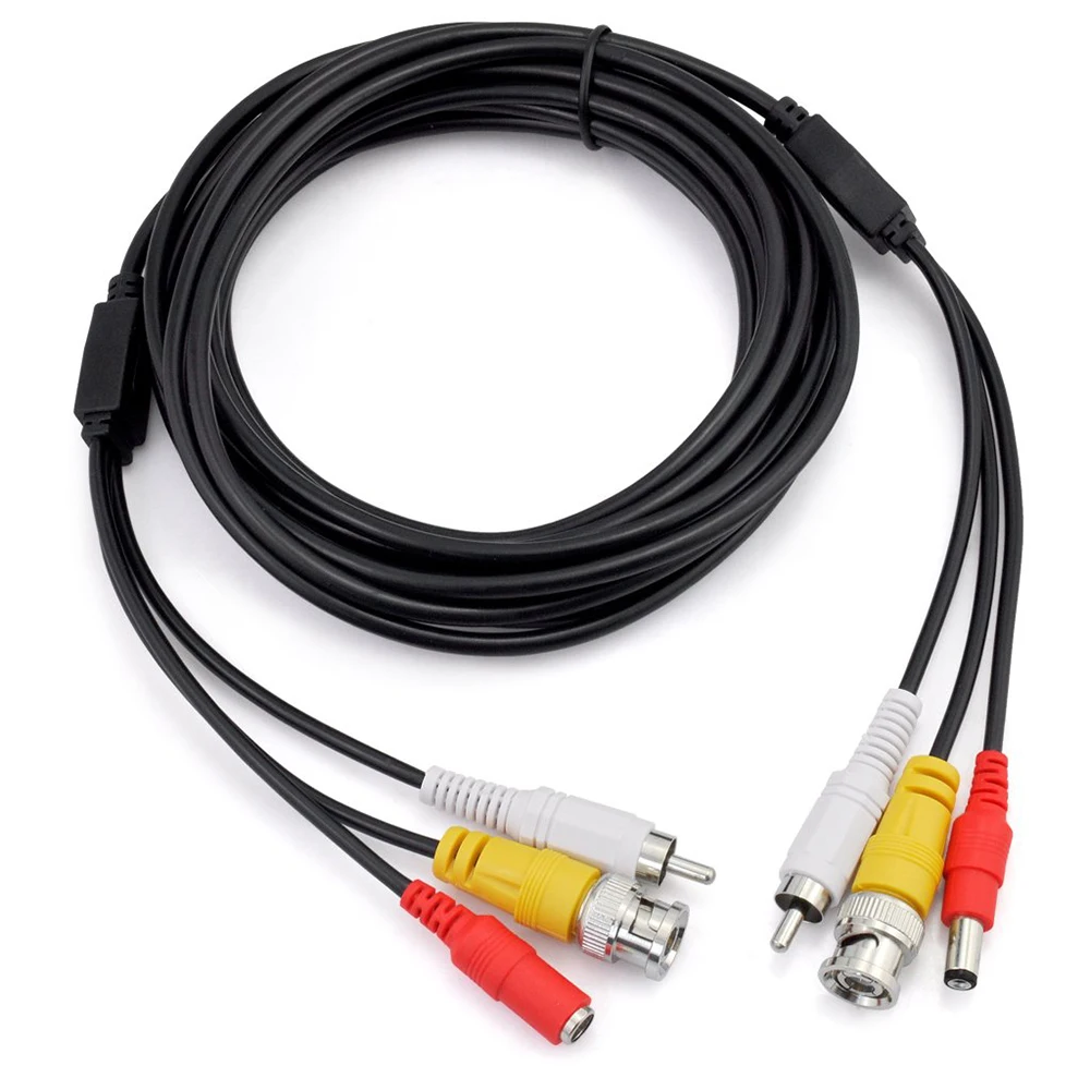 Новый BNC + RCA DC разъем 3 в 1 кабель питания Видео Аудио расширение Plug and Play провод для