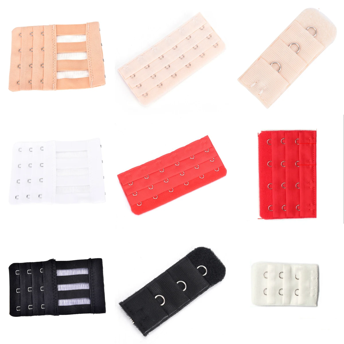 1 шт. удлиненный пояс с пряжкой для бюстгальтера 3 ряда 2 крючка 4 аксессуары