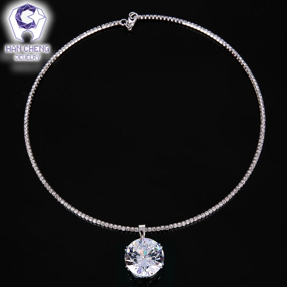 Женское колье чокер с цирконом HanCheng простые стразы массивное ювелирное