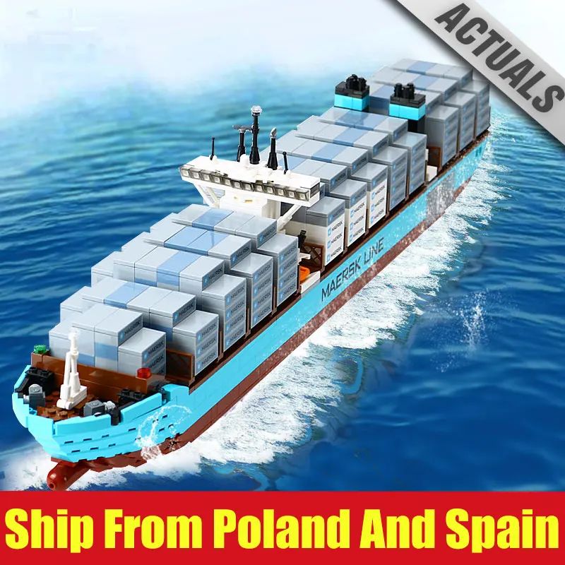 DHL 22002 Technic серии 1518 шт. Совместимость с новым 10241 грузовой контейнер корабль набор модель строительные блоки кирпичи игрушки подарки