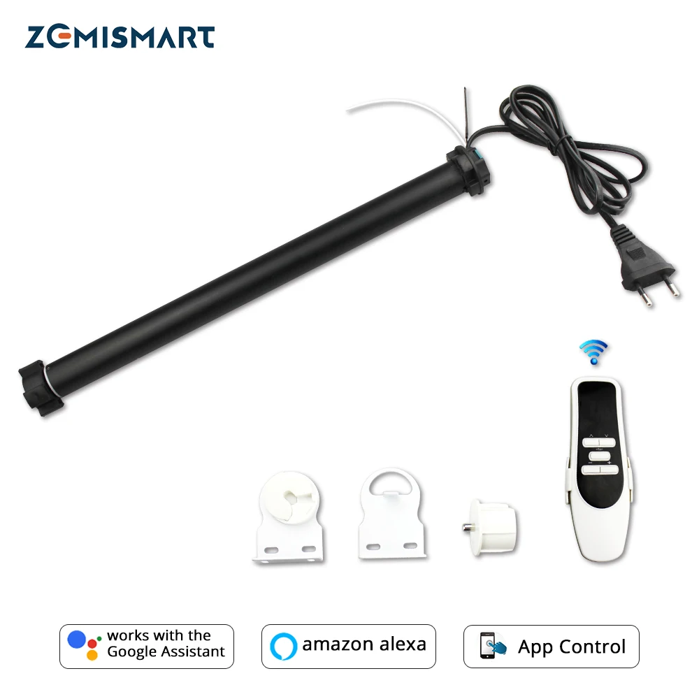Zemismart WiFi ролик тенты двигатель для 37 мм трубки smart Life Tuya Alexa Google Home управление затвора двигателя