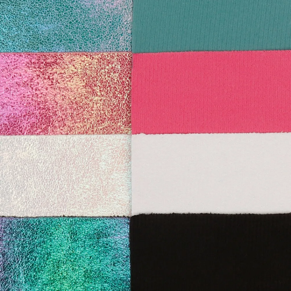 IBOWS 22*30 см Радужная трещина металлическая ткань искусственная синтетическая кожа