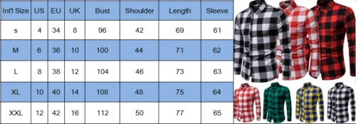 Рубашка Мужская Фланелевая в клетку с начесом хлопковая Повседневная модная