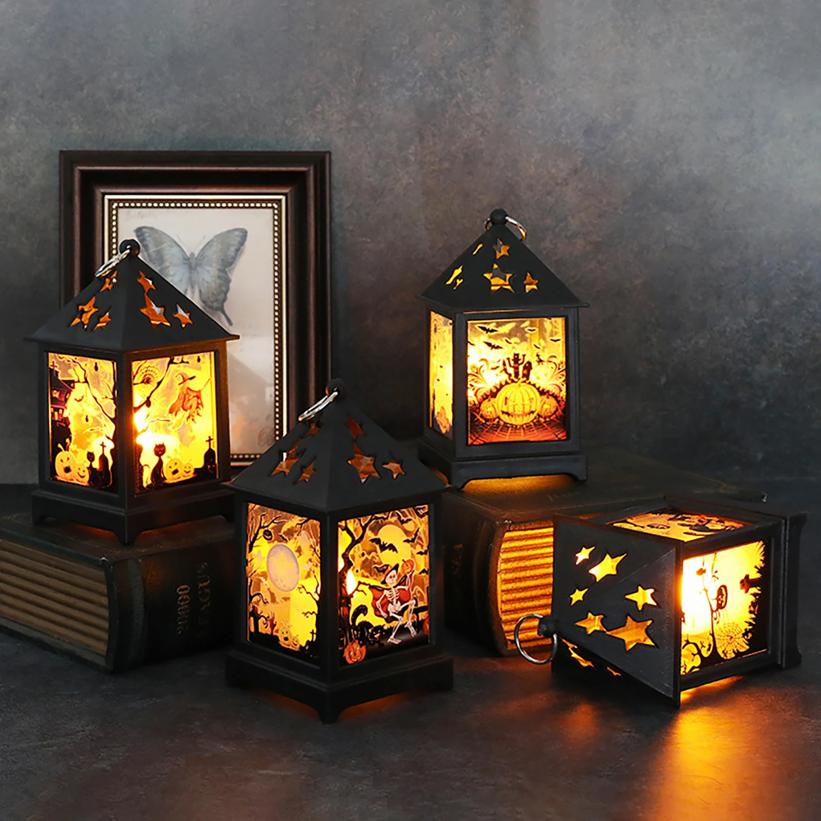 

Ночной светильник на Хэллоуин s Wind Light s, портативный декоративный светильник в виде тыквы, настольный ночник, светильник украшения на Хэллоу...