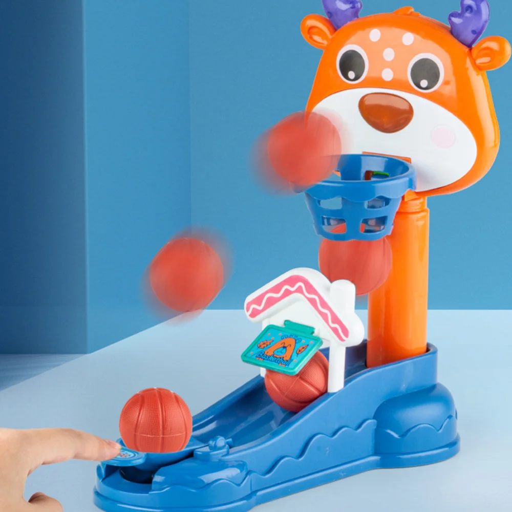 

1PC Lighting Sound Effect Finger Basketball Desktop Game (Random Color)