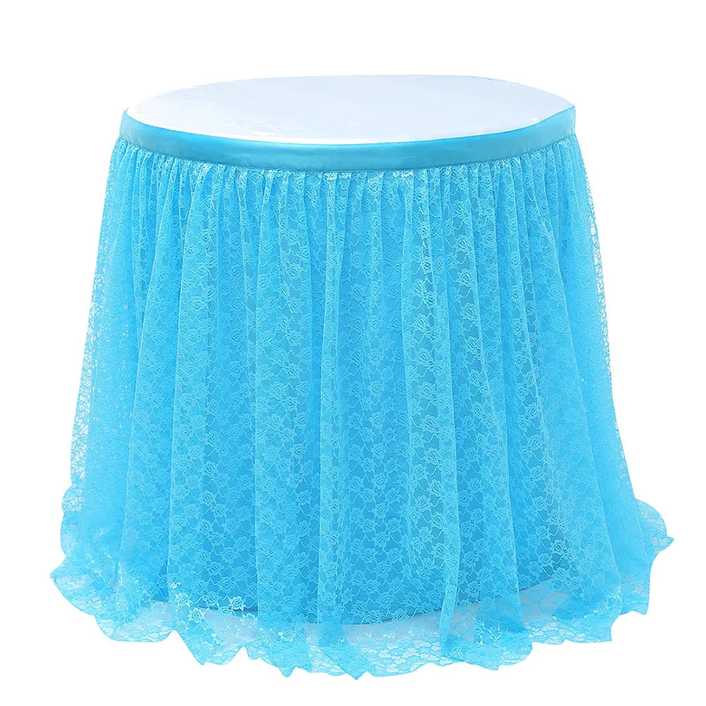 2 Слои кружевное платье современный дизайн Юбка для стола Свадебные украшения Baby