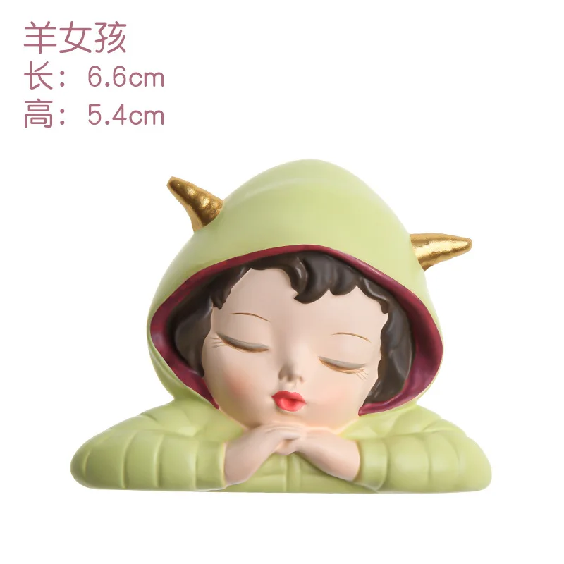 

Creative Resin Sculpture Crafts 3D Cute Girl Wall Switch Sticker Protective Sleeve Paper Cartoon Style Socket Living Room Decor