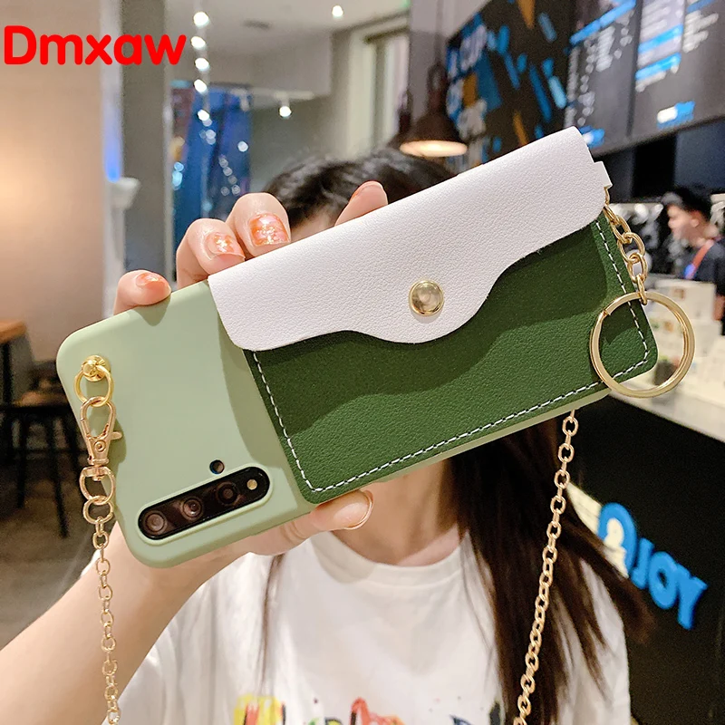 Чехол-кошелек для Xiaomi Redmi Note 10 Pro Max 9 4G 5G 9T 10S Mi 11 Lite Ultra Poco M3 C3 F3 металлическая цепочка