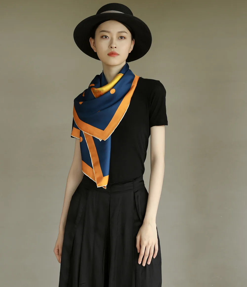 

110*110cm Silk Scarf Big Square Scarf Women Fashion Mulberry Silk Scarf Shawl Silk Gift