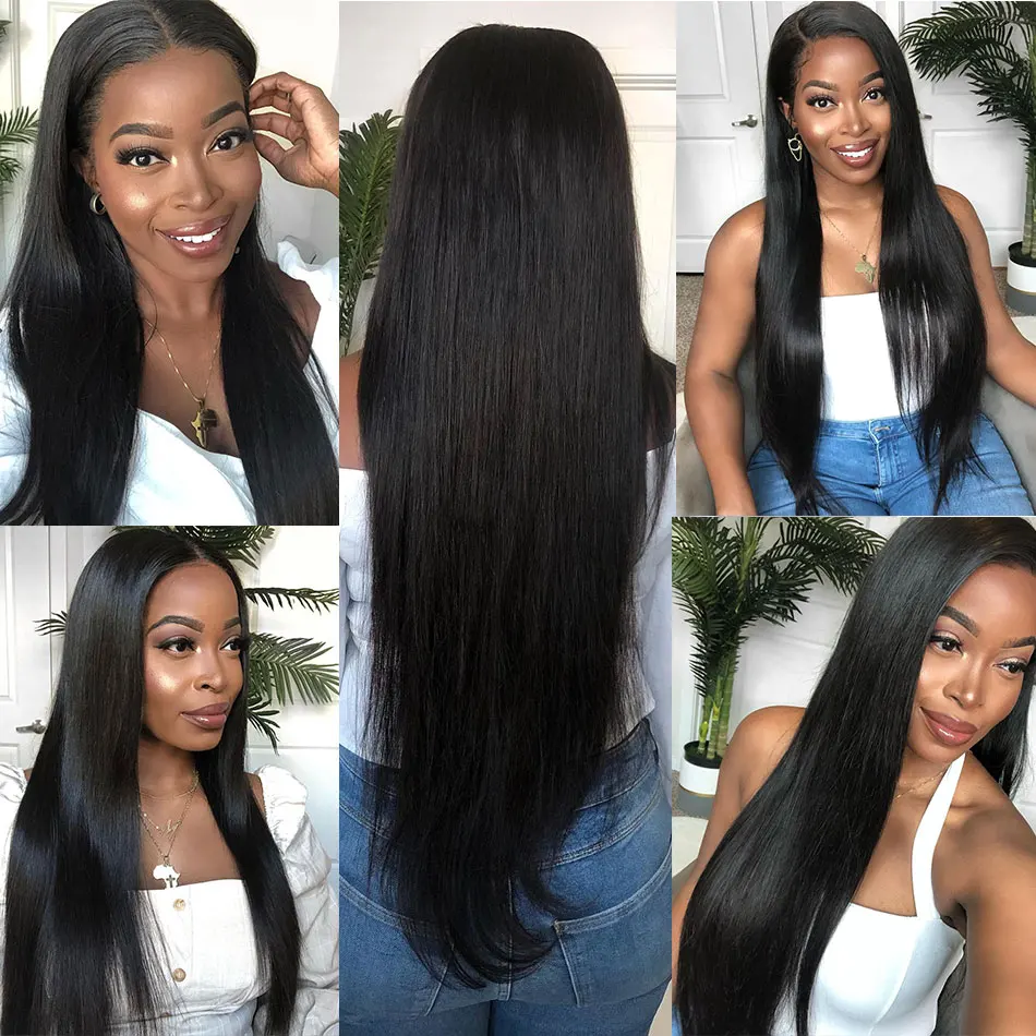

Laritaiya 4X4/13x4 Lace Front Wig Peruvian Straight Hair Lace Front Wigs 100% Human Hair Lace Closure Wig Straight Hair Wigs