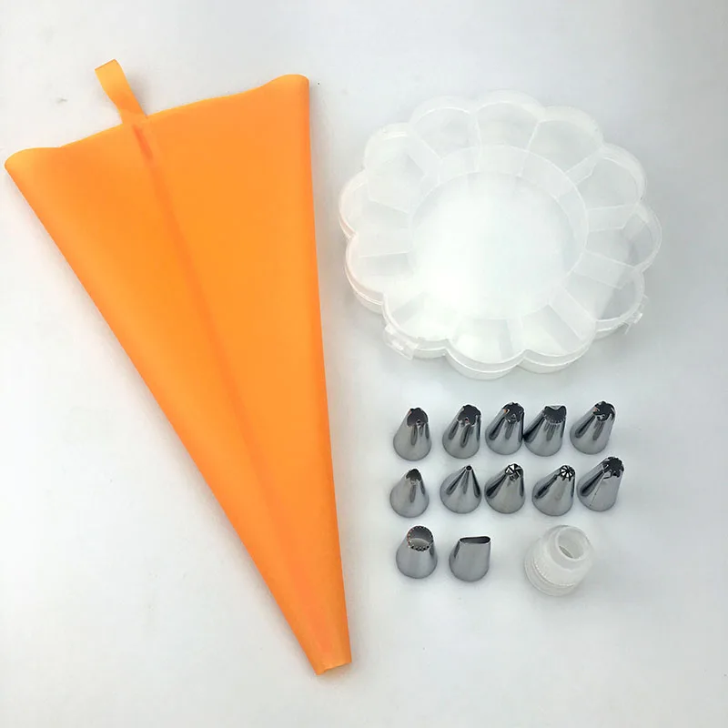

14Pcs Supplies Stainless Steel Dessert Decoration Kitchen Accessories Cake Decorating Tools Pipe Icing Nozzles Baking